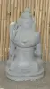  Product image 8 of the product “Seated Dewi Sri, position chakra turning the wheel, 73cm high riverstone grey, model with sativa. There is a stone eye on the left temple. ”
